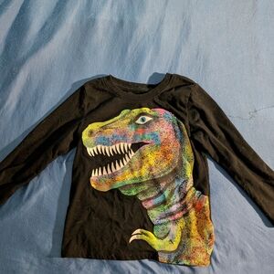 Cat & Jack Black Long Sleeve Tee with Dinosaur Graphic